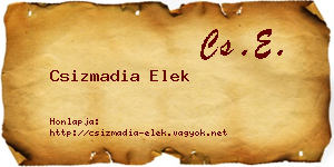 Csizmadia Elek névjegykártya